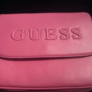 GUESS Hot Pink Embossed Logo Crossbody Bag